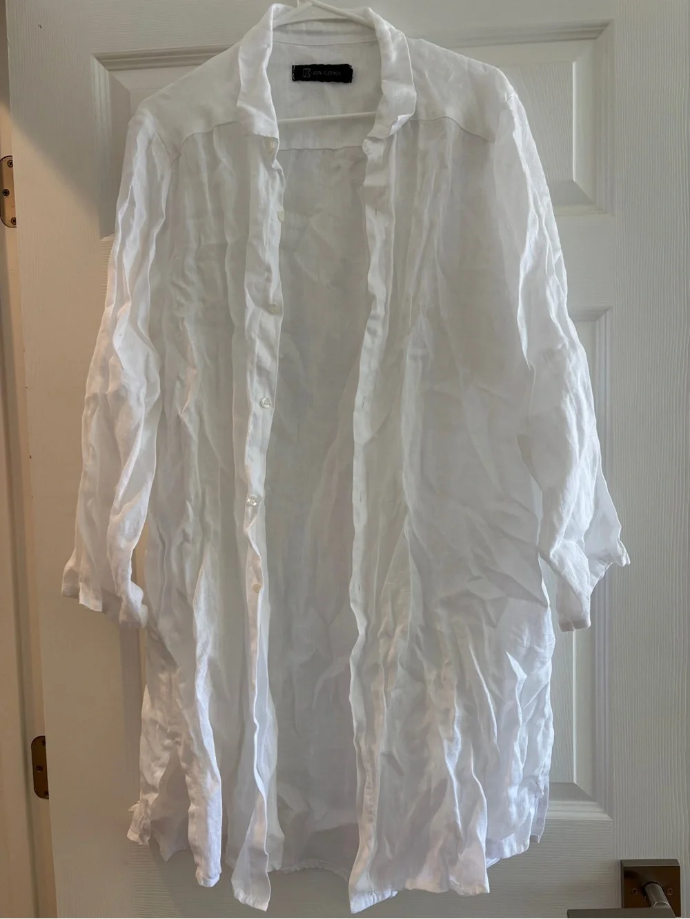 Lightweight White Linen Women’s Buttondown shift | like new!
